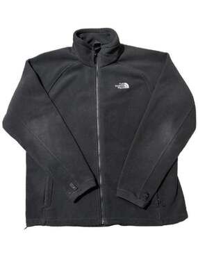 The North Face Men's Charcoal Black Full Zip Fleece Jacket Size XL